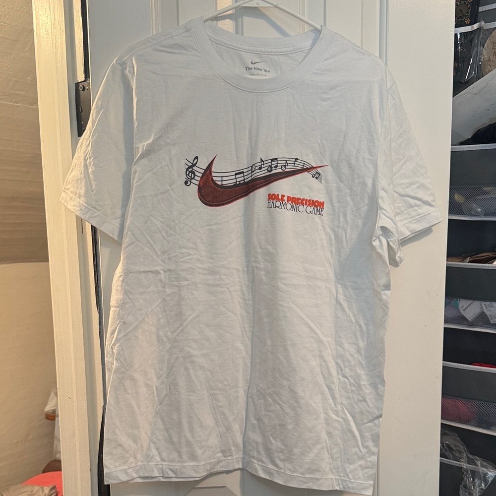 Nike White and Red Graphic Tee